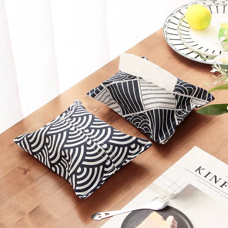Linen Napkin Set - Хлопково-льняная коробка для салфеток, автомобильный контейнер