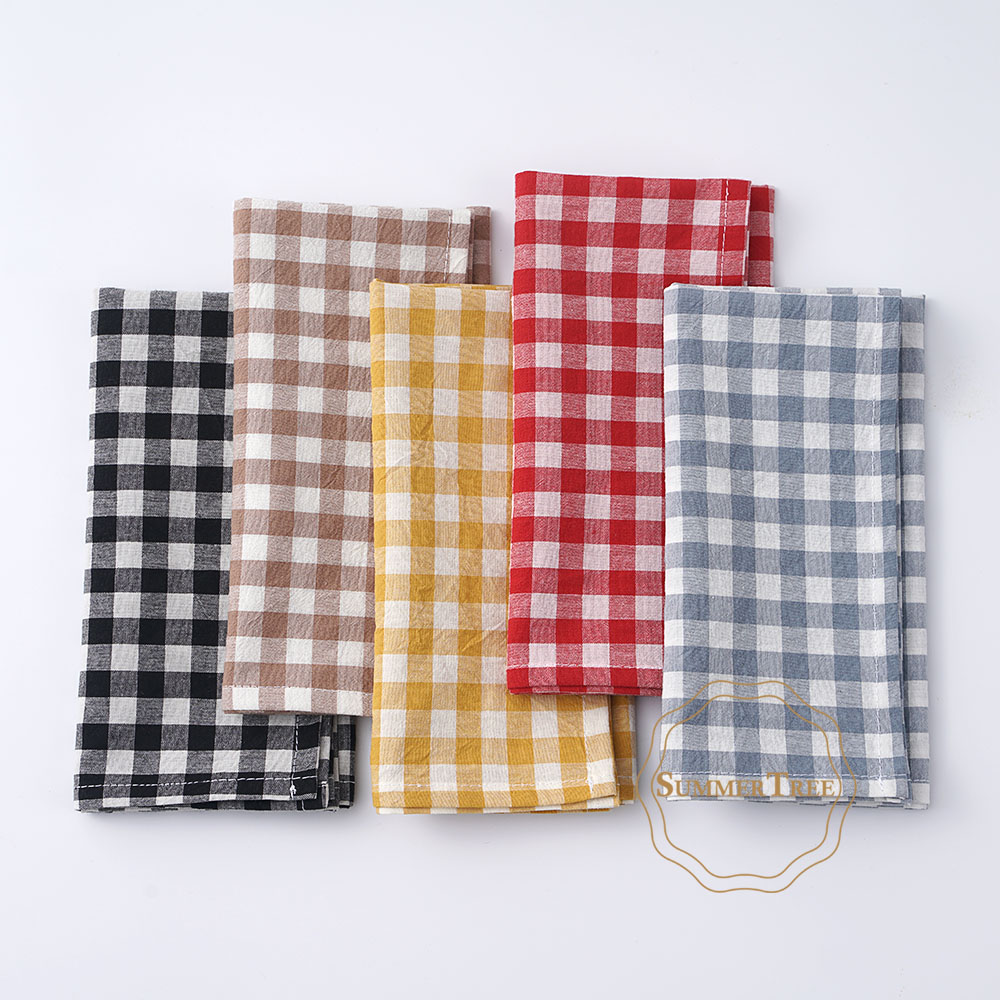Салфетка из хлопка в клетку 42 – обзор и цена Linen Napkin Set