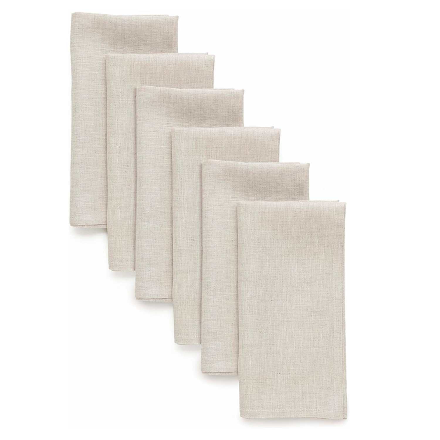 6 шт., салфетки из 100% льна – обзор и цена Linen Napkin Set
