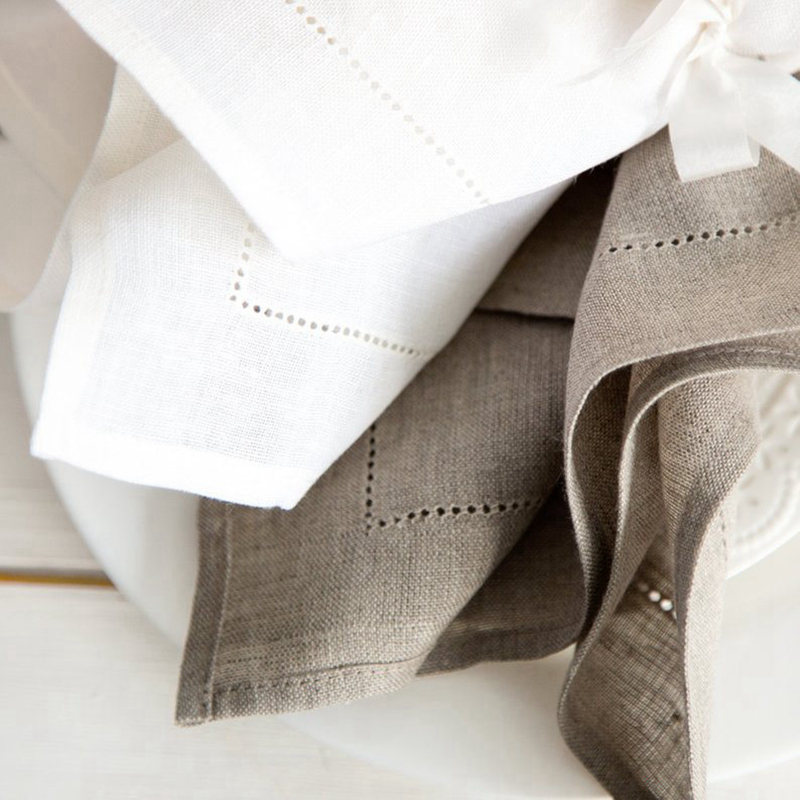 6 шт., белые салфетки с вышивк – обзор и цена Linen Napkin Set