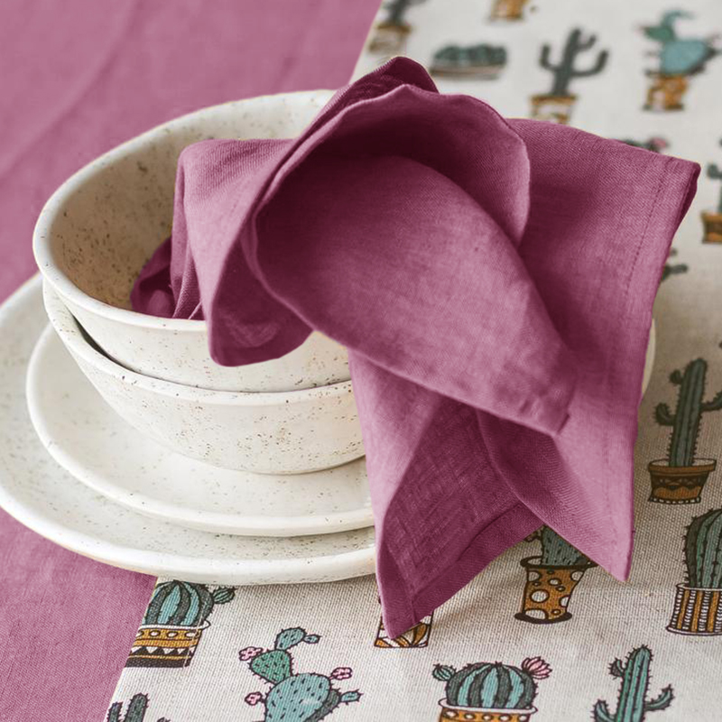 4 шт. 100% льняные салфетки, ш – обзор и цена Linen Napkin Set